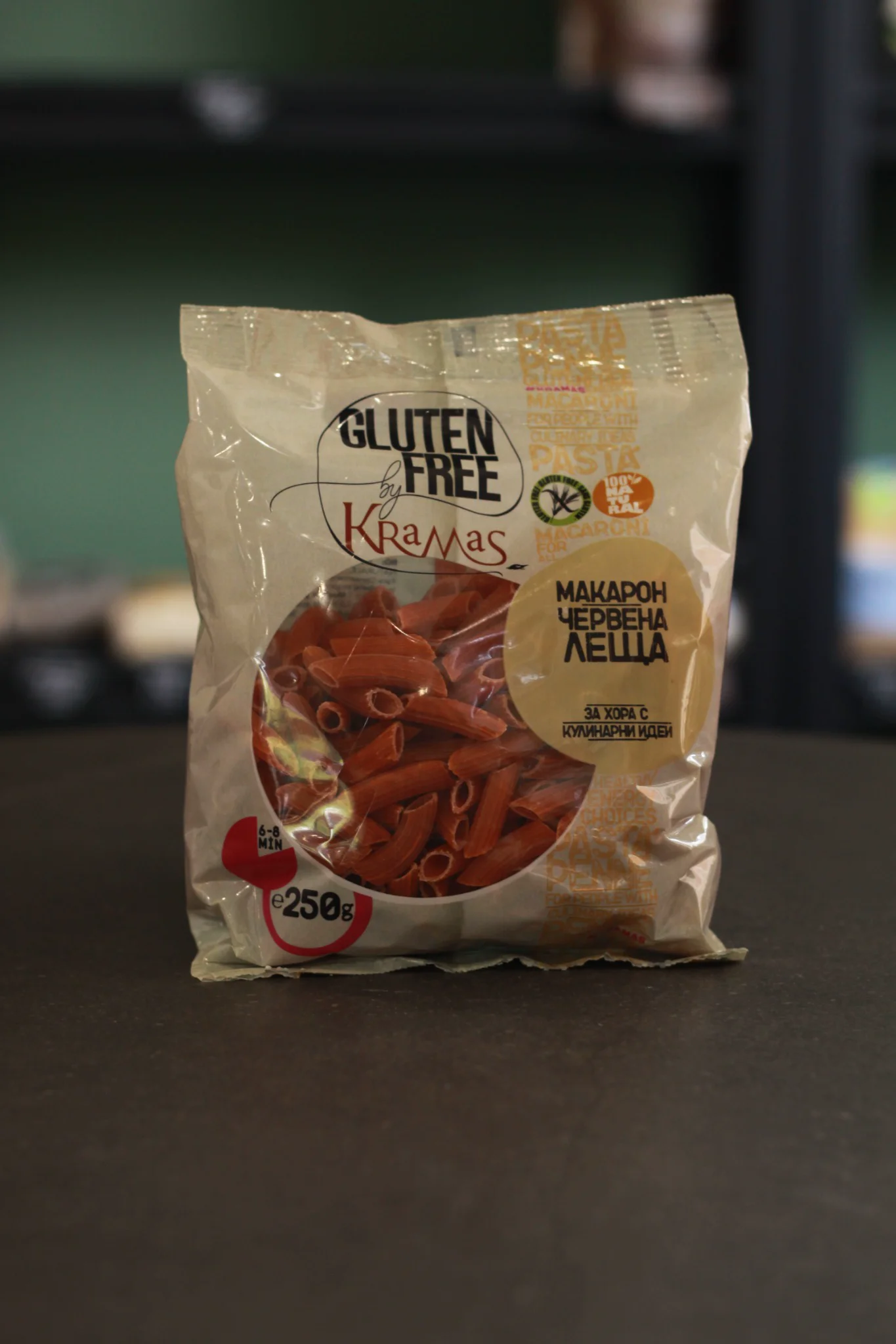 kramas-makaroni-ot-chervena-leshta Безглутенови макарони от червена леща Kramas, 250 г - Image 1
